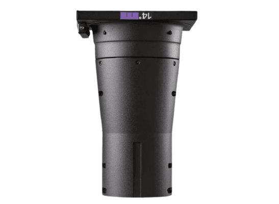 14º XDLT Lens tube with media frame (10" / 254mm) - Black